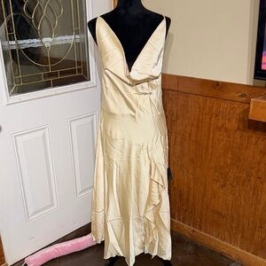 Yellow Cowl Neck Dress